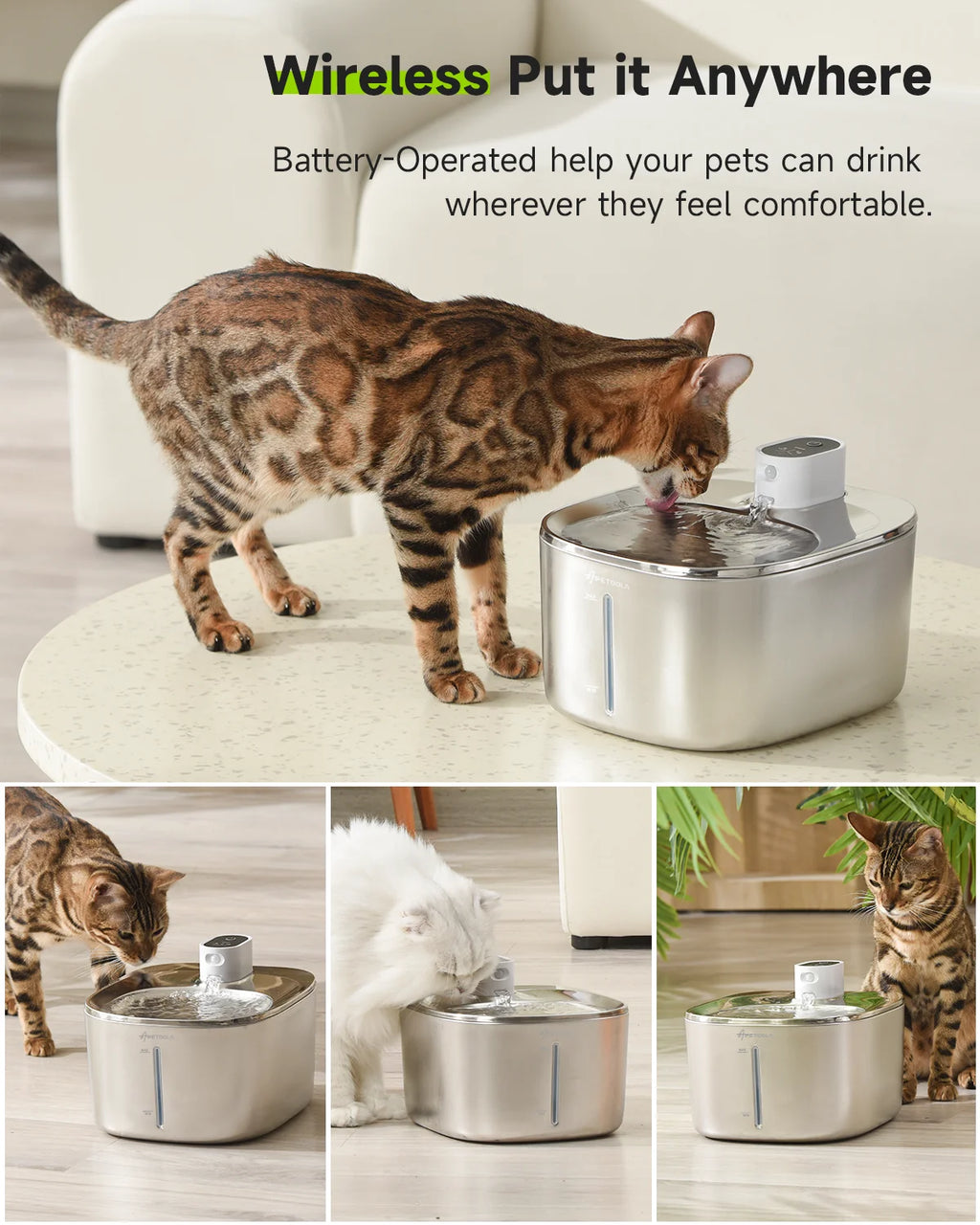 MyCozyPaw™ AquaFlow Smart Fountain (4L)