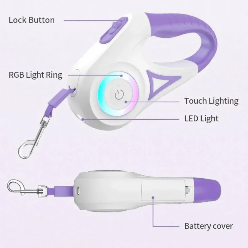 MyCozyPaw™ GlowRetract LED Leash